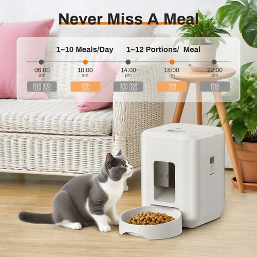 2026 New Smart 2L WiFi Pet Feeder Automatic Cat and Dog Food Dispenser APP Controlled Timer Quantitative Slow Feeding for Pets